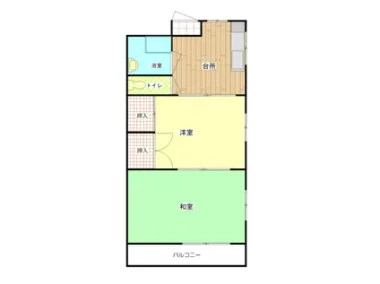 岩崎ハイツ(2DK/2階)の間取り写真