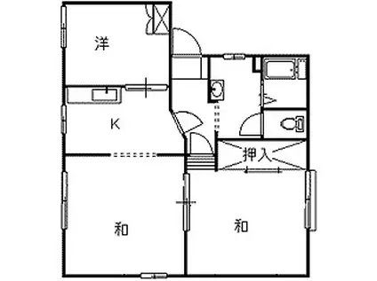 グリーンパーク諏訪(3K/1階)の間取り写真