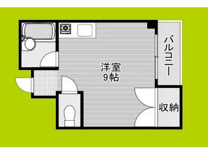 ヴェルクイーン田島(ワンルーム/4階)の間取り写真