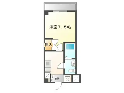 アロハマリーナ(1K/4階)の間取り写真