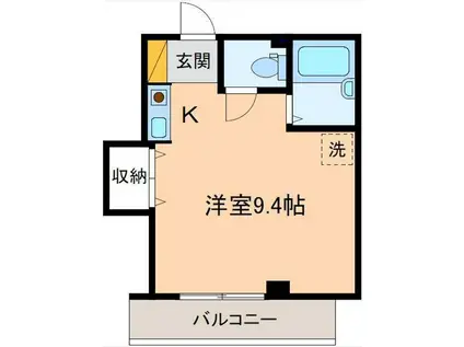 ソシエゴ(ワンルーム/2階)の間取り写真