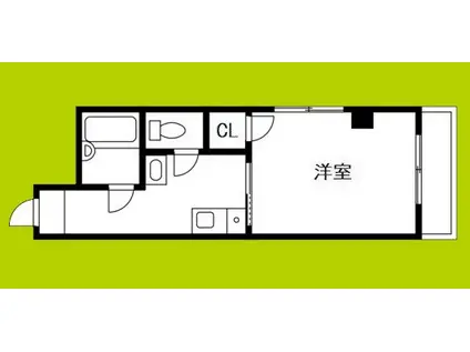 ビルシャナ長居(1K/1階)の間取り写真