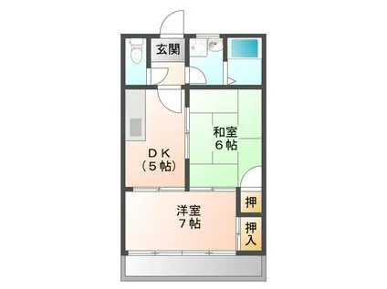 サンベール(2DK/2階)の間取り写真