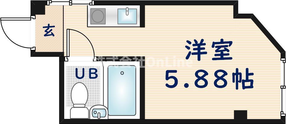 MJメゾン下小阪(ワンルーム/4階)の間取り写真