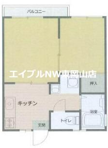 NAGOMI-SO(2K/2階)の間取り写真