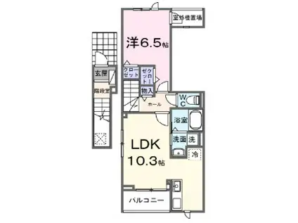 ツイン パイン シティ(1LDK/2階)の間取り写真
