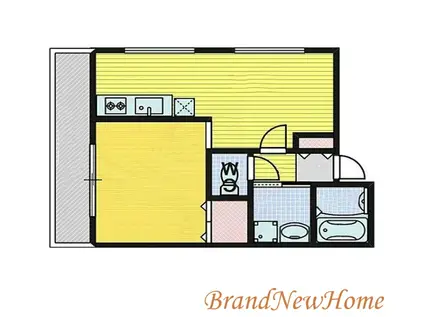 シェモア堺(1LDK/4階)の間取り写真