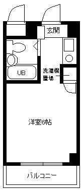 アクシス東加古川(ワンルーム/2階)の間取り写真