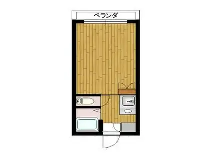 アコリエンテ道徳(1K/4階)の間取り写真