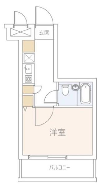 クリオさがみ野参番館(1K/4階)の間取り写真
