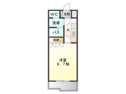 コンフォール錦(1K/2階)の間取り写真