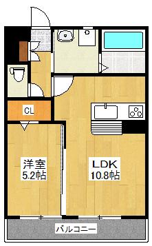 THE NEXT ONE(1LDK/1階)の間取り写真