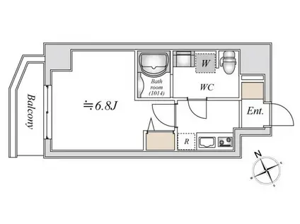 LIME RESIDENCE HIGASHINAKAYAMA(1K/1階)の間取り写真