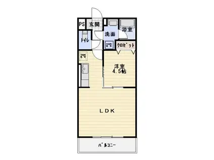 アイリスII(1LDK/2階)の間取り写真