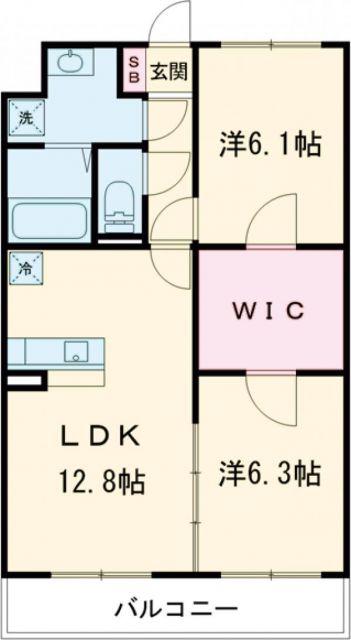 フォルテ(2LDK/9階)の間取り写真
