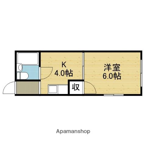 クレインズマンション(1K/2階)の間取り写真