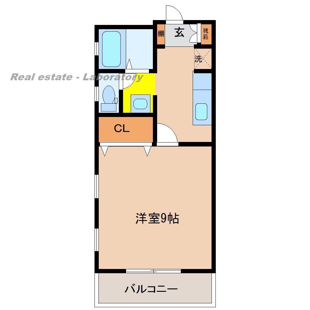 J.FEEL船塚(1K/4階)の間取り写真