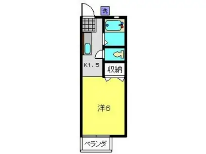 サニーハイツ(1K/1階)の間取り写真