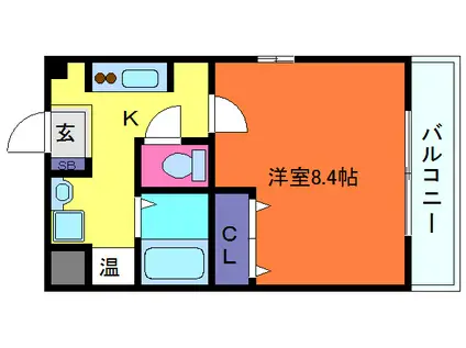 ルミエール深江(1K/7階)の間取り写真