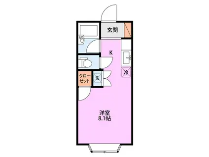 SAJA-K(ワンルーム/1階)の間取り写真