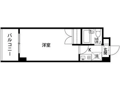 プレンディ淵野辺(1K/4階)の間取り写真