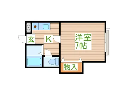 セントポーリア八軒(1K/1階)の間取り写真