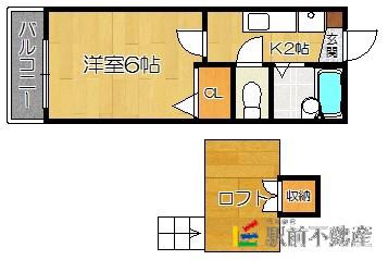 エムビル高美台(1K/1階)の間取り写真