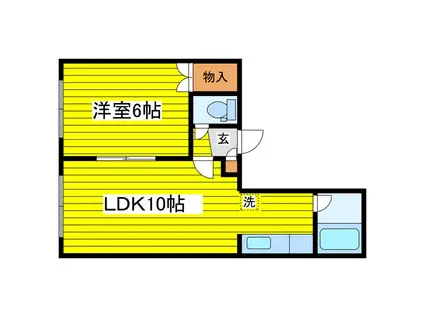 サッポロ元町壱番館(1LDK/3階)の間取り写真