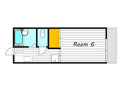 マナハウスII(1K/2階)の間取り写真