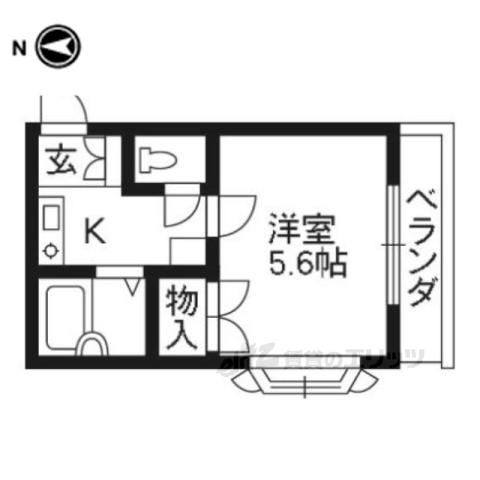 レオパレス藤ノ森(1K/2階)の間取り写真
