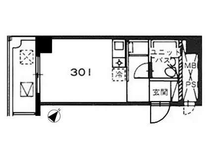 藤井ビル(ワンルーム/3階)の間取り写真