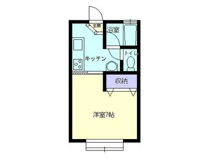 アイプラザ12(1K/2階)の間取り写真