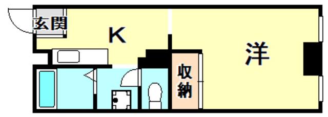 国玉マンション(1K/2階)の間取り写真