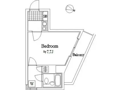 横浜南ダイカンプラザCITY(1K/3階)の間取り写真