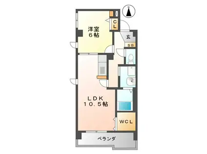 MS南が丘(1LDK/4階)の間取り写真