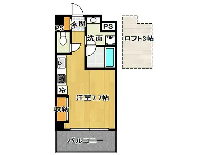 LO・HOUSE STYLE(ワンルーム/1階)の間取り写真