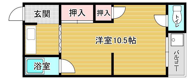 明美マンション(1K/3階)の間取り写真