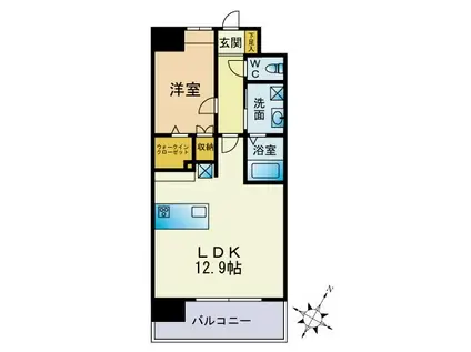 リオ・グランデ(1LDK/2階)の間取り写真