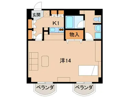 メゾン十番丁(1K/5階)の間取り写真