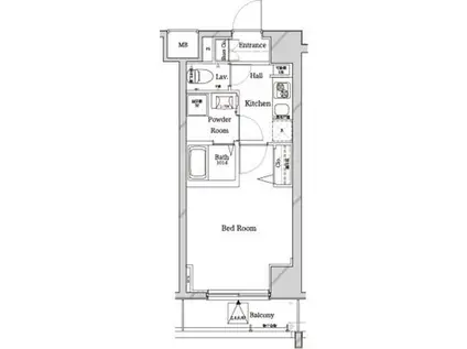 LINX AVENIR(1K/8階)の間取り写真