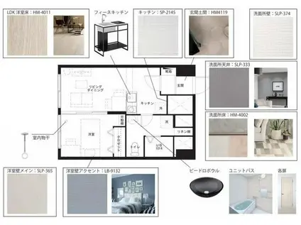 シェモワ新宿(1LDK/4階)の間取り写真