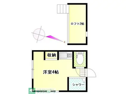 アーバンプレイス雑司が谷A号棟(ワンルーム/2階)の間取り写真