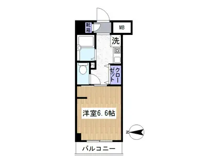 スターコート堀之内(1K/1階)の間取り写真