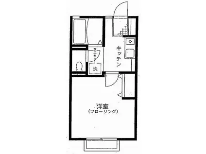 ラ・フレーズ(1K/2階)の間取り写真