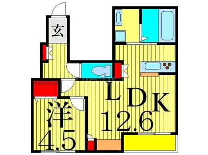 LIEN YS(1LDK/2階)の間取り写真