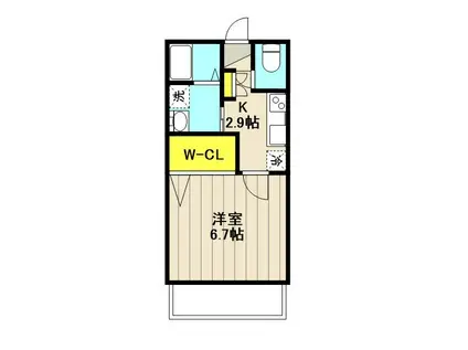 サンシャイン登戸II(1K/2階)の間取り写真