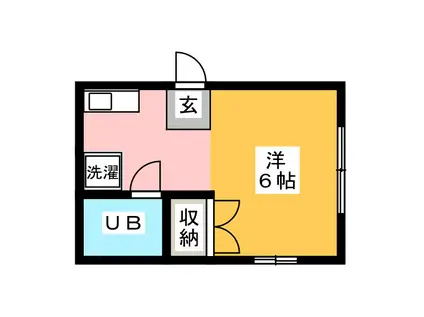 ヒルトップハイツ(ワンルーム/1階)の間取り写真