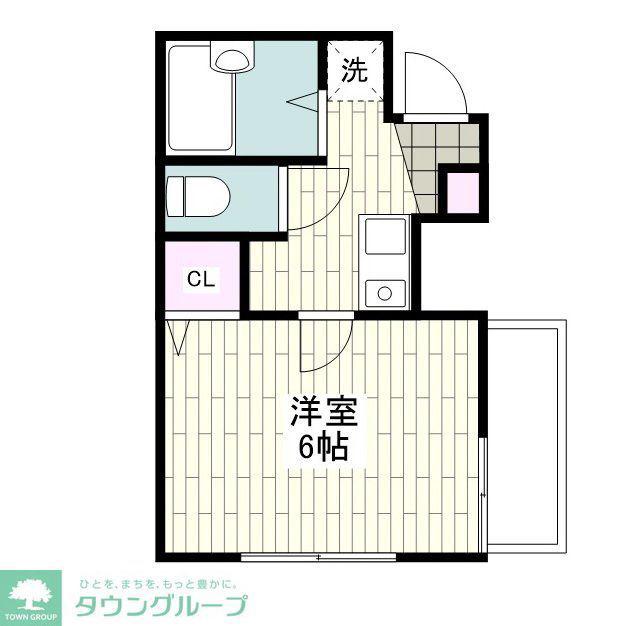 メゾン加藤II(1K/1階)の間取り写真