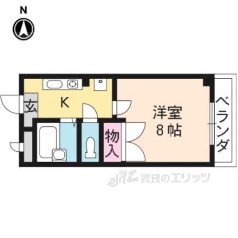 コモド・エスペシオ勝山(1K/3階)の間取り写真