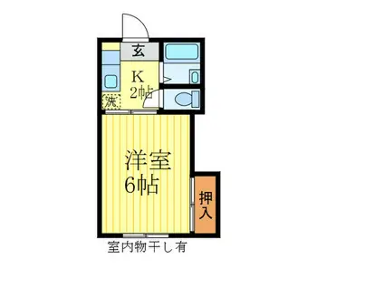 フォーブル牧(1K/1階)の間取り写真